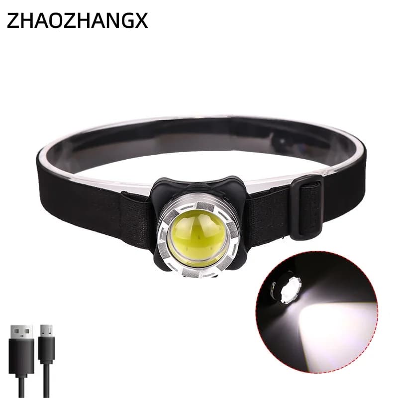 ZHAOZHANGX New Compact LED Front Lamp, Red and White Light, Rechargeable Work Light, Powerful Compact Front Lamp for Exterior