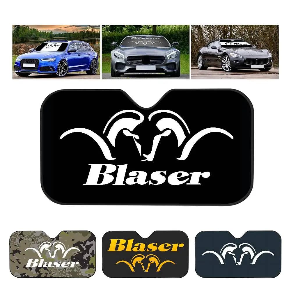 Parasole per Auto con Logo Blaser, Isolamento Termico Autoadesivo, Tenda Laterale per Privacy con Adsorbimento Elettrostatico