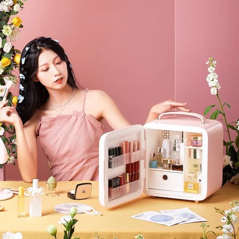Small refrigerator for home use Refrigerator for portable cosmetics Refrigerated mask heater