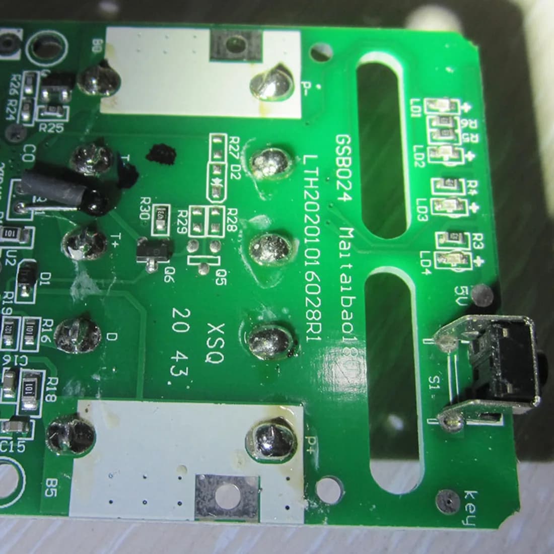 GZMO 1Pcs Li-Ion Battery Charging Protection Circuit Board PCB Board for Metabo 18V Lithium Battery Rack
