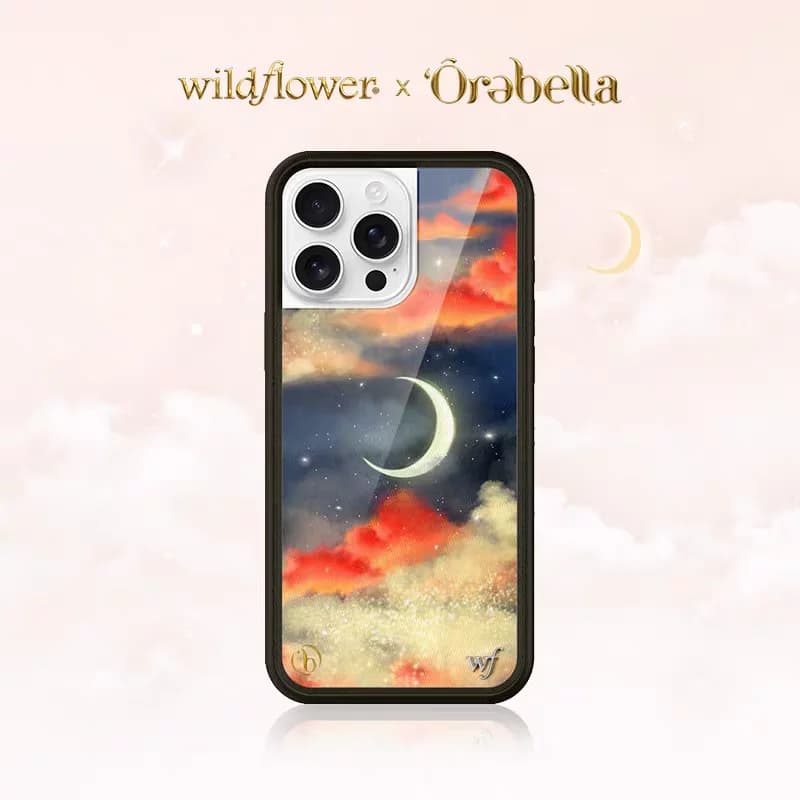 Wildflower Orebellas Model Goodnight moon Phone Case for iPhone 16 15 14 13 12 17 Pro Max Plus Air Queen WF numerous stars Cover