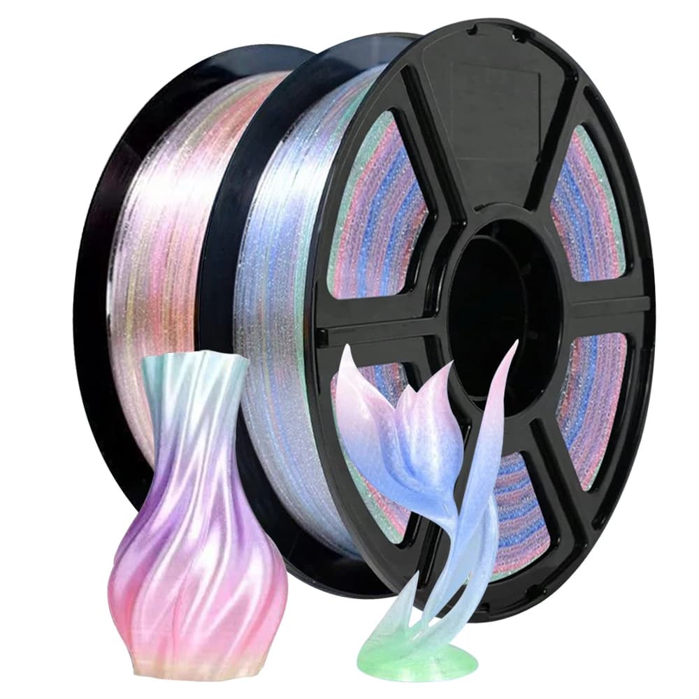3D 250G PLA Flash Point Arcobaleno Caramelle and forest color filaments combined for your next project