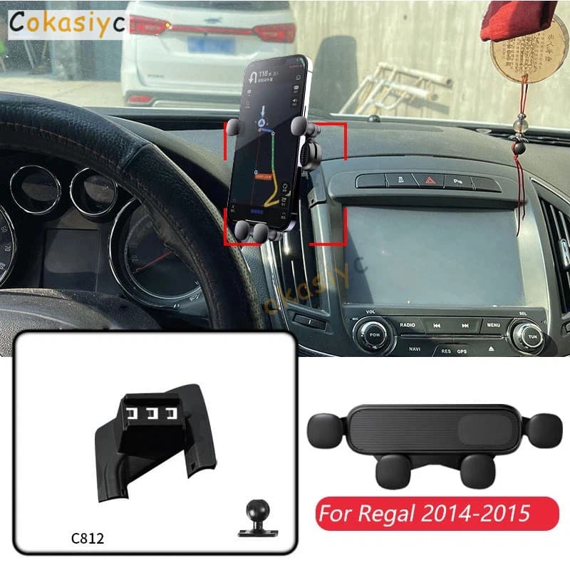 For Buick Regal 2014-2015 Car Mobile Phone Holder Adjustable Air Vent GPS Gravity Navigation Bracket Horizontally Accessories