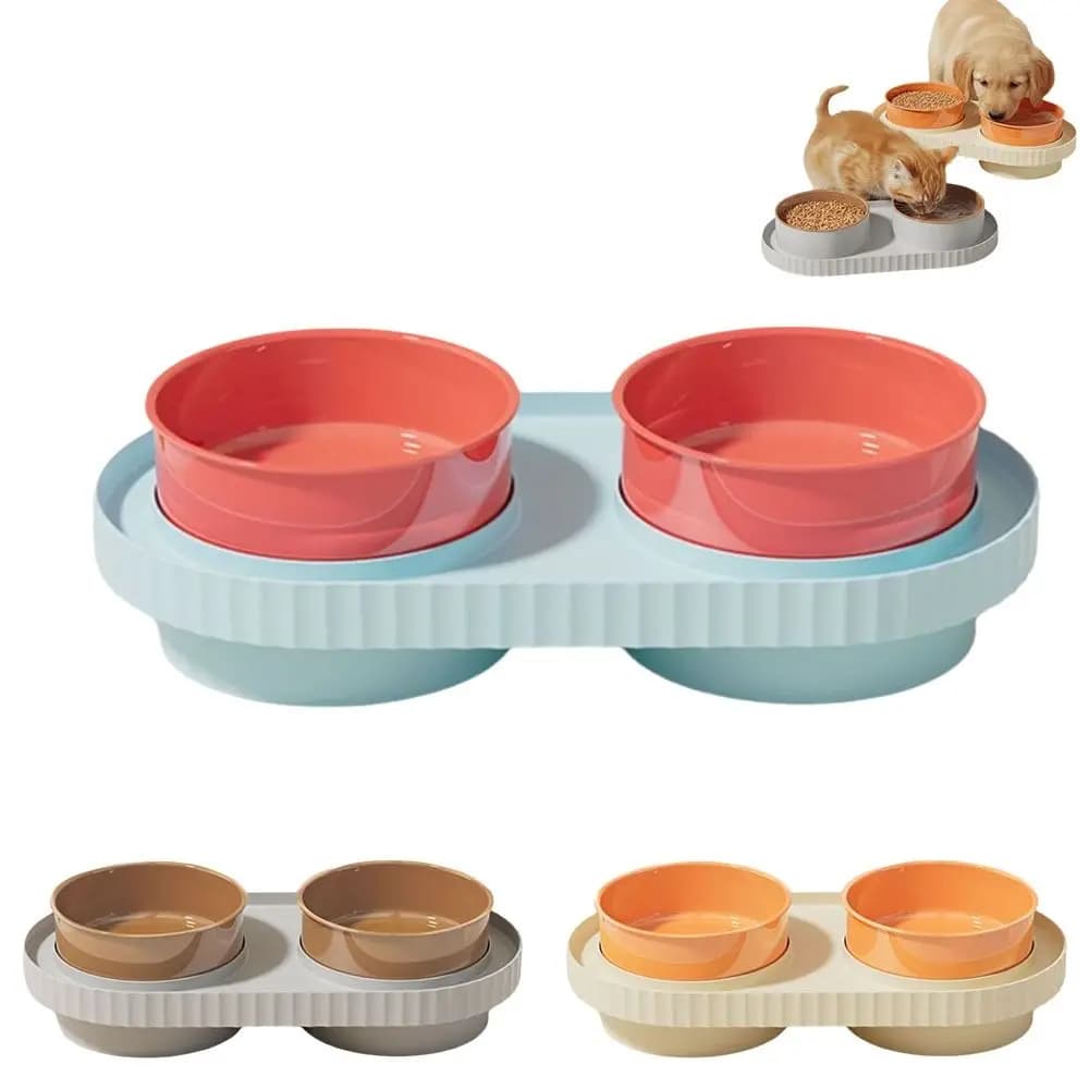 Ciotola per animali domestici in plastica alla moda Ciotole per gatti facili da pulire a prova di perdite Piatto per alimenti per animali domestici Forniture per animali domestici