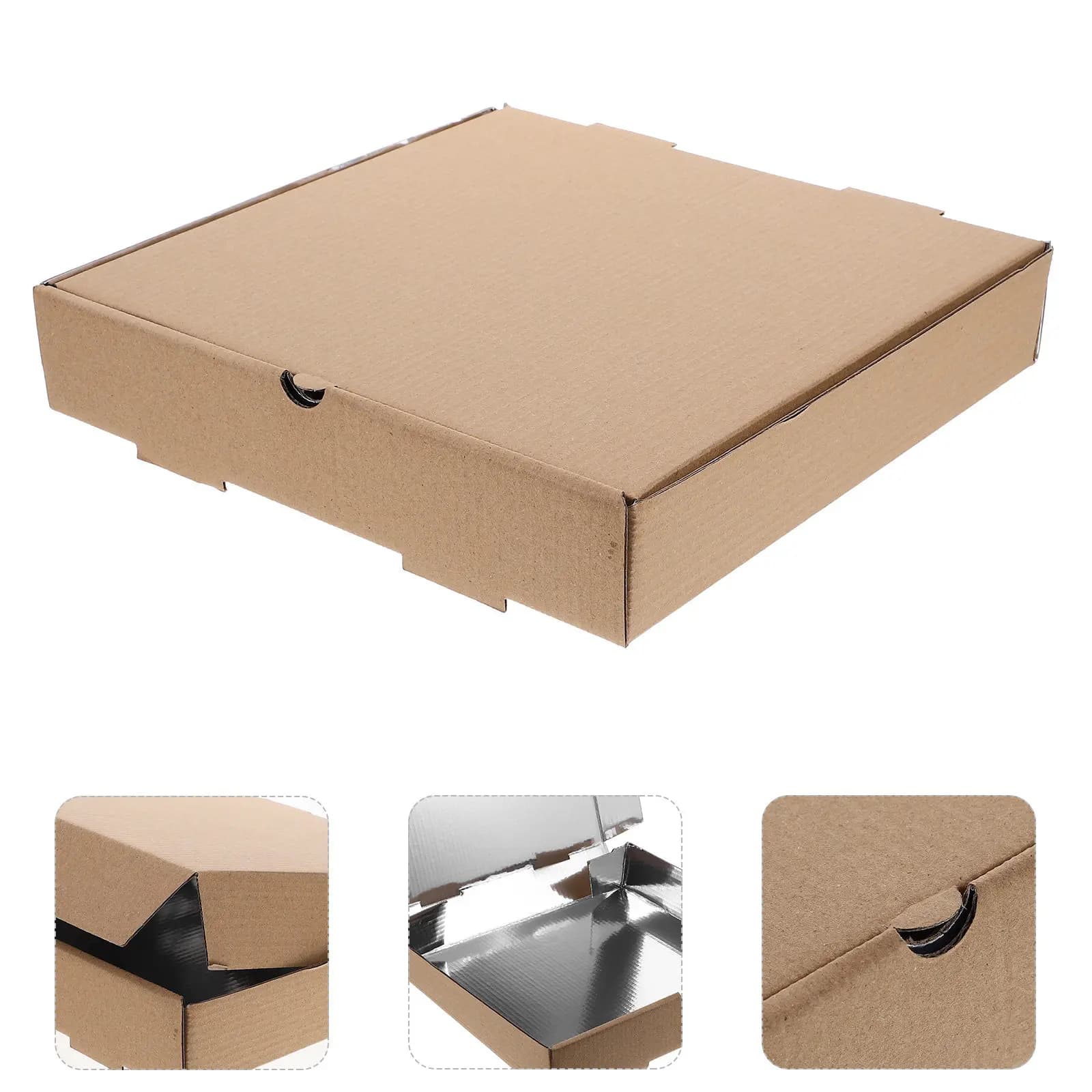 10 Pezzi Scatole Multifunzione per Pizza, Contenitori Robusti in Carta per Asporto di Pizze, Bistecche, Biscotti, Cheesecake e Consegne