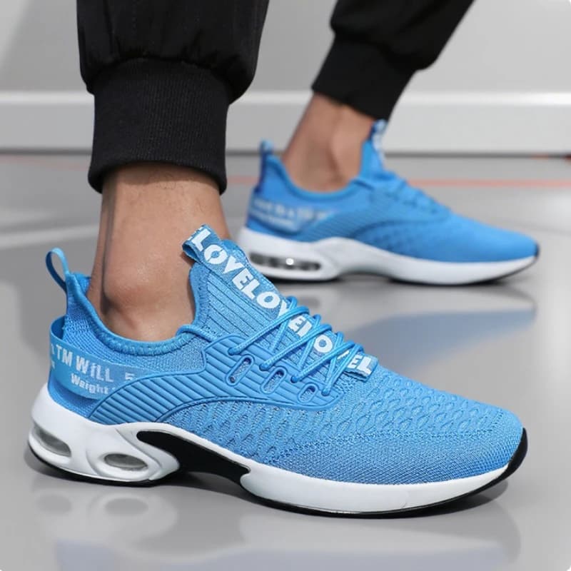 Scarpe da corsa da uomo in vendita calda Sneakers in maglia traspirante Scarpe da ginnastica stringate moda casual per uomo Calzature da allenamento per passeggiate all'aperto