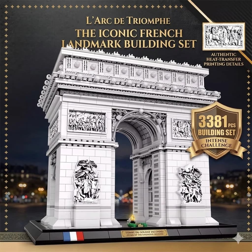 3381PCS MOC Arc de Triomphe Building Blocks DIY Paris Architecture Model Bricks French Landmark Educational Toy Collection Gift