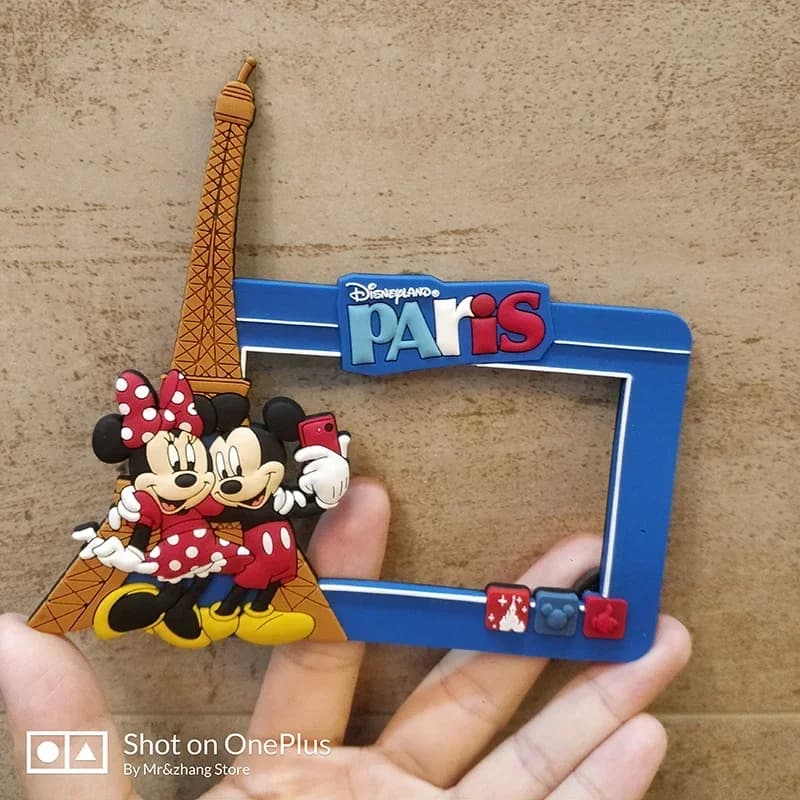 Magnete per frigorifero Disney a tema La Bella e la Bestia, con teiera e cornice portafoto, decorazione per la casa