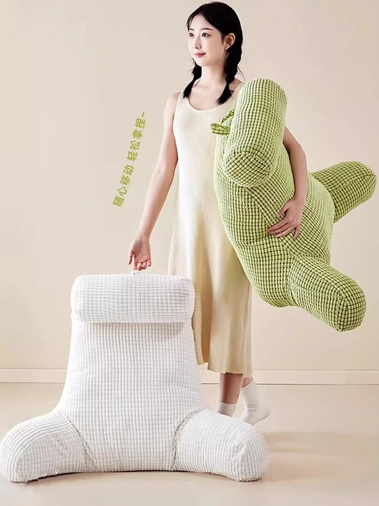 Cuscino Ergonomico per Supporto Lombare, Allattamento, Postpartum, Lettura, Supporto per Telefono, in Morbido Velluto, Design Moderno e Semplice