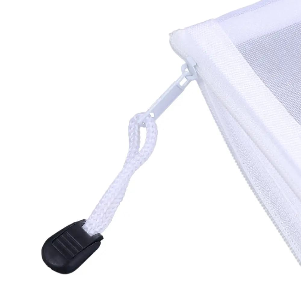 Colorful Pencil Case Cosmetic Bag Transparent Storage Bags Makeup Pouch Zipper Pouch Document Bag File Folders Mesh Zipper Case