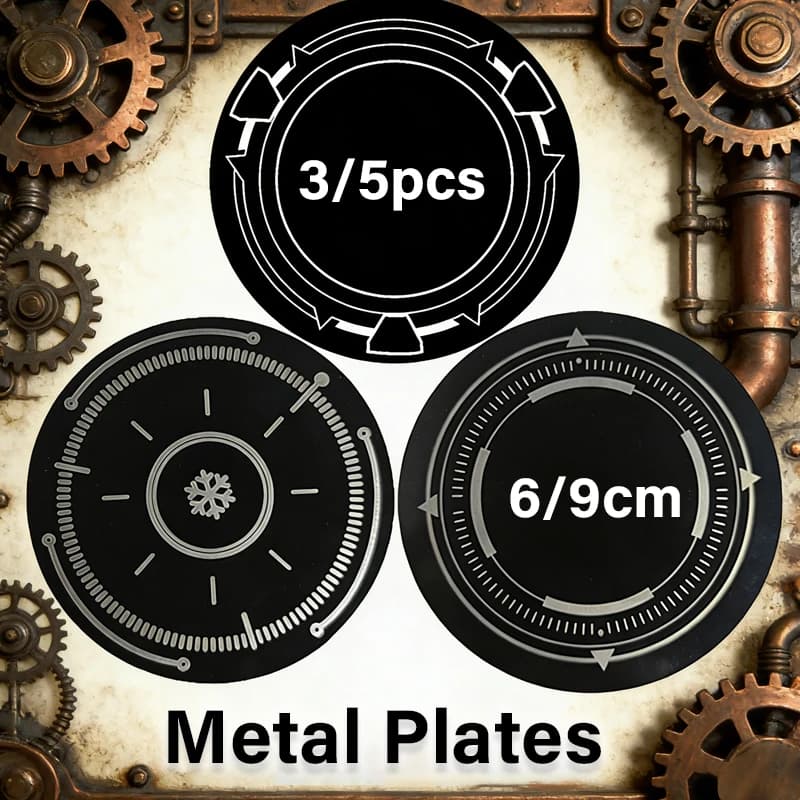 3/5 pz. Piastre Metalliche da 6 cm per Radiatore MagSafe, Patch Ultra-sottili per iPhone 17 16 Pro, Adesivi in Ferro da 9 cm per iPad/PC