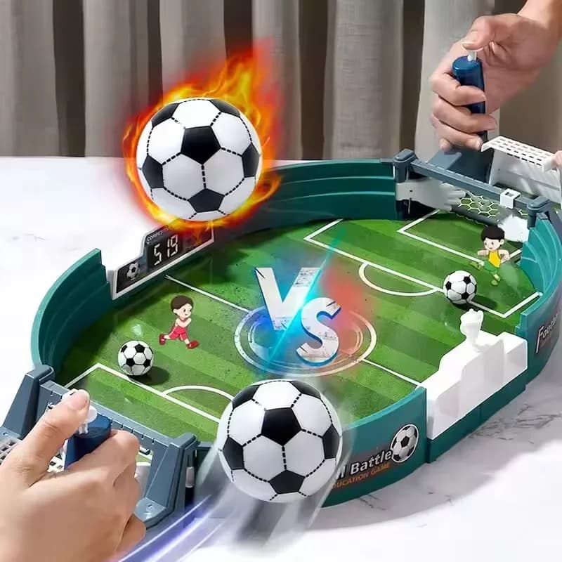 Nuovo Mini Calcio Balilla da Tavolo Portatile, Gioco da Tavolo Interattivo per Famiglie e Bambini, Giocattolo Sportivo per Feste tra Amici