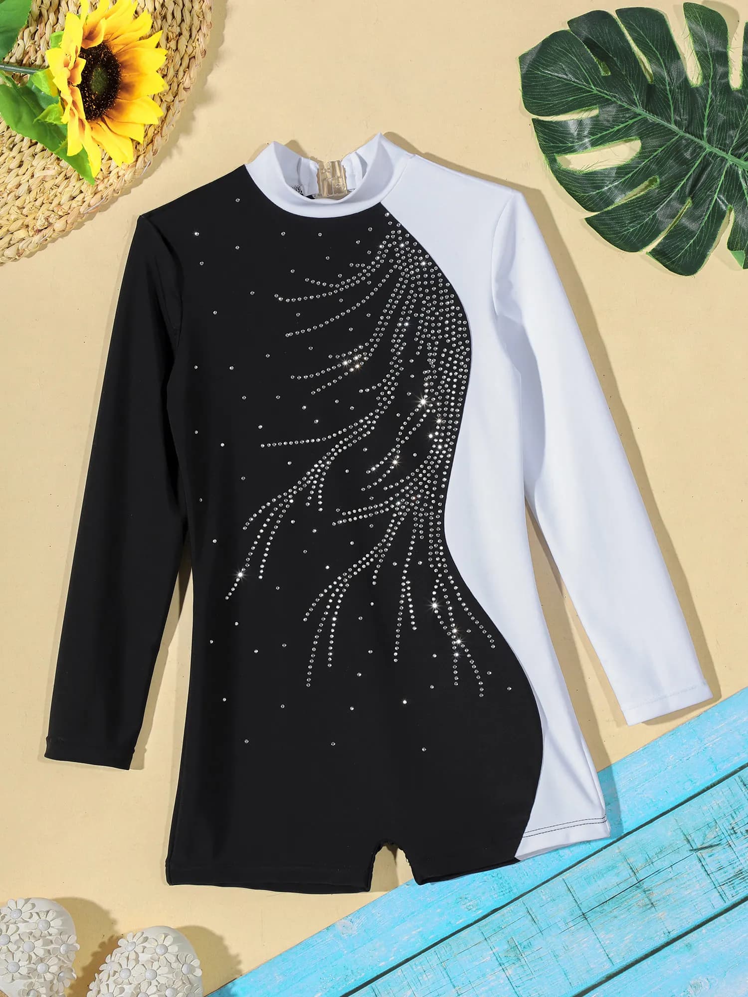 Leotardo Gimnasia Bambini Ginnastica Tuta Per Ragazze Balletto Danza Body Patchwork Dancewear Adolescenti Pattinaggio Su Ghiaccio Body Body