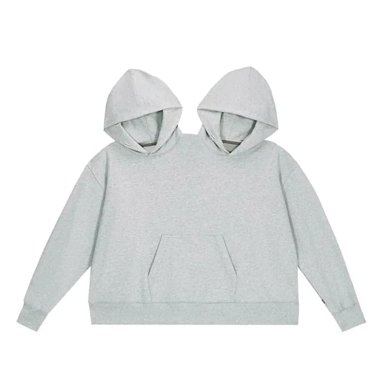 Felpa con cappuccio per doppia persona Felpa ampia in tinta unita Abbigliamento intimo per due persone