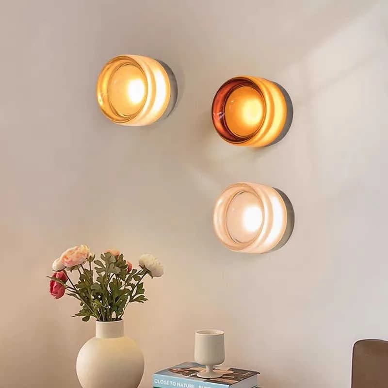 Minimally Designed LED Wall Lamp Acrylic Circular Embedded Ceiling Light Bathroom Mirror Headlight Bedroom Corridor Wall Sconce