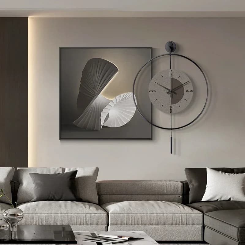 Home Decorations Great Modern Light Luxury Dining Room Decorative Painting High-end Living Room Battery Wall Clock Home Decoration