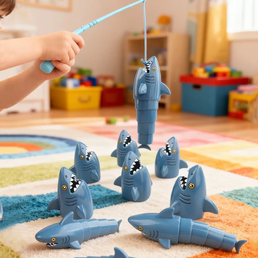 Popular Shark Style Fishing Board Game Interactive Desktop Game Funny Leisure Table Toy Novelty Entertainment Present