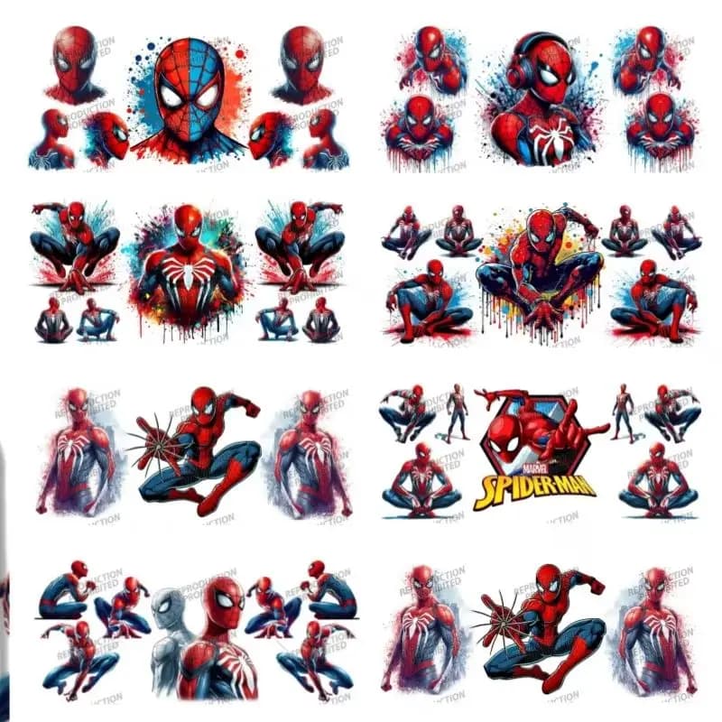 Nuovo design Spider-Man, adesivo decorativo UV DTF per bicchieri, tazze e bottiglie da 16oz Libbey, decorazioni fai da te per tazze.