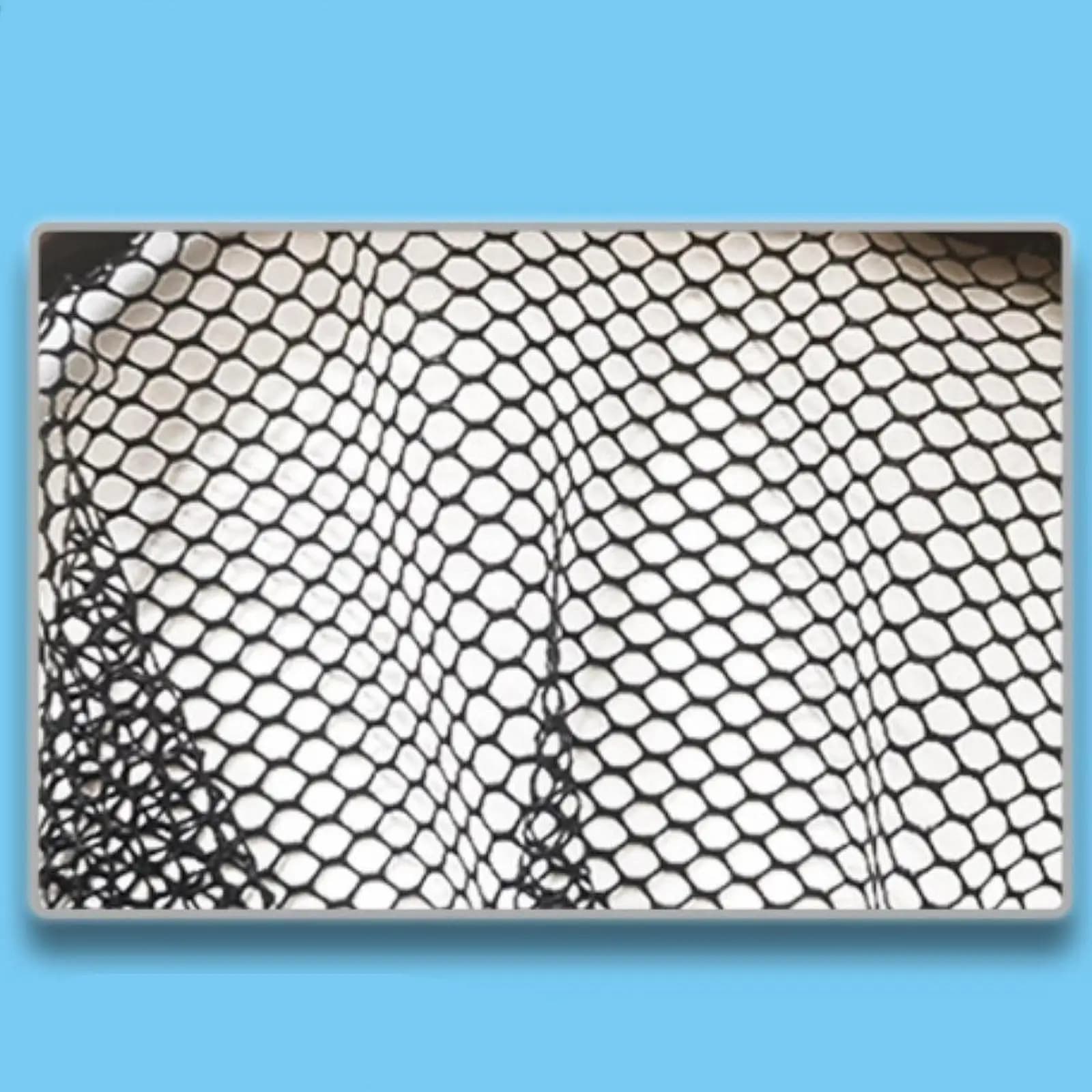 Silicone Mesh Fishing Net Wood Handle Portable Landing Net Equipment for Freshwater Saltwater Catch and Release Excursions
