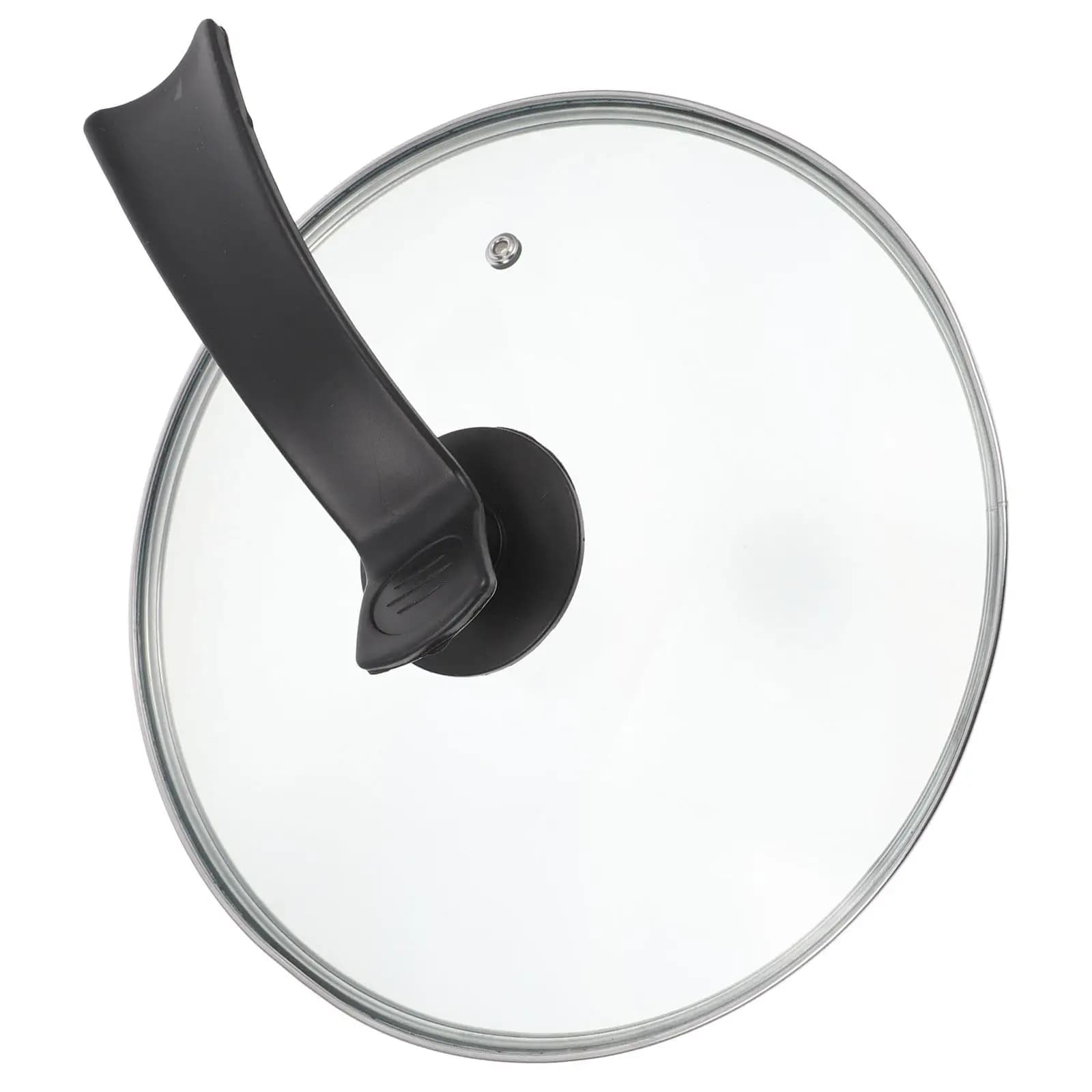 Coperchio in Vetro Resistente con Manico Termoresistente, Trasparente e Sigillato, per Padelle, Wok e Pentole - Ricambio
