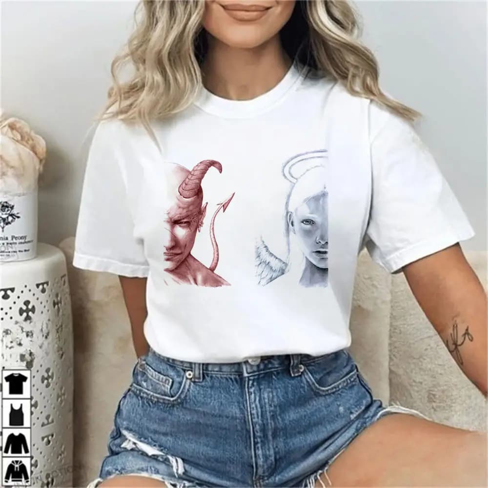 Nato y Waor top tees female harajuku Grunge 2000s Classic tshirt Pop Culture 2000s kawaii Breathable
