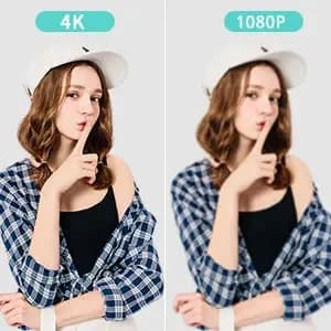 Webcam 4K EPTZ 2026 with Zoom Digitale 4x, Automatic AI, IR remote control, USB Plug and Play