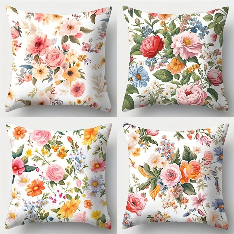1/4 pezzi federe con motivi floreali per decorazioni accoglienti fodera per cuscino del divano decorazione della camera da letto di casa