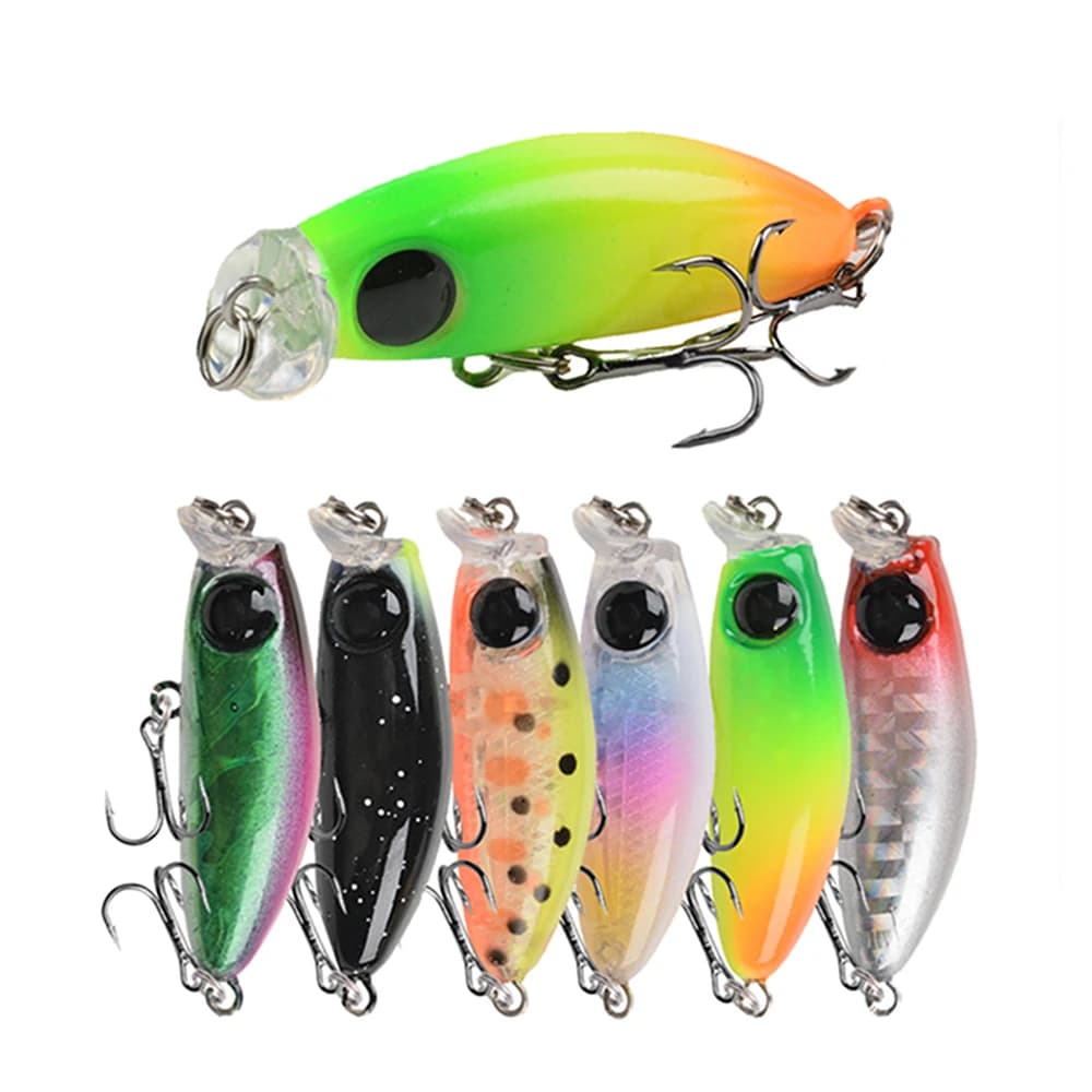 1pc che affonda lentamente Minnow Fishing Lure Wobblers 43mm 2.7g Isca plastica artificiale Hard Bait Mini Crankbait trota luccio Tackle