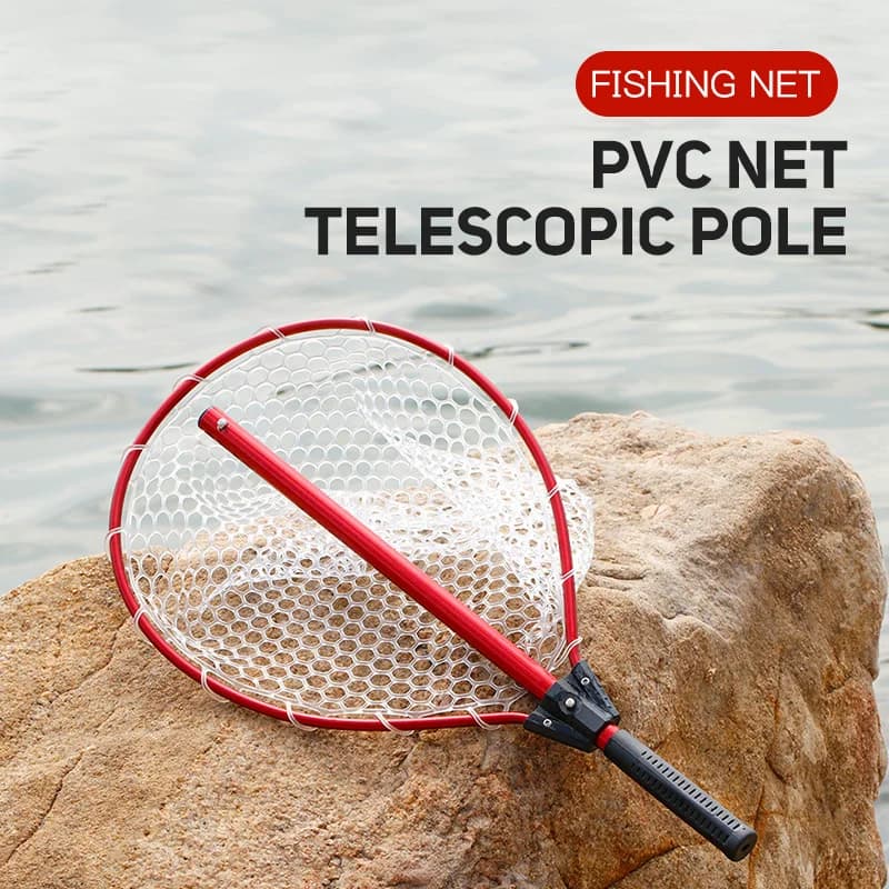 WEIHE 3 colori guadino da pesca asta telescopica pesca corpo in lega di alluminio rete in PVC