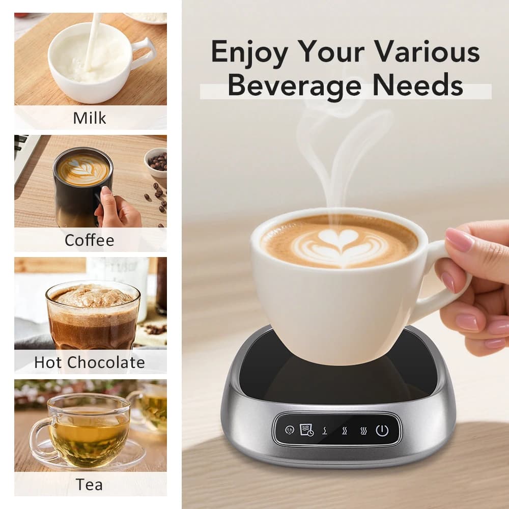 Mini USB Scaldatazze Pad Tazza da caffè Sottobicchiere riscaldante 3 Impostazione ingranaggi Riscaldatori per tazze d'acqua per tè al latte per tappetino riscaldante per scrivania da ufficio domestico