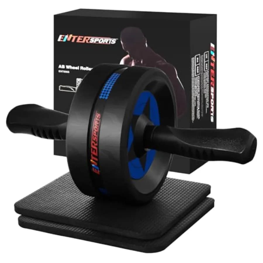 Wheel for Abdominal - Abdominal Exercise Tool with 2 Knee Brace Protector for Core Strength Training at Home