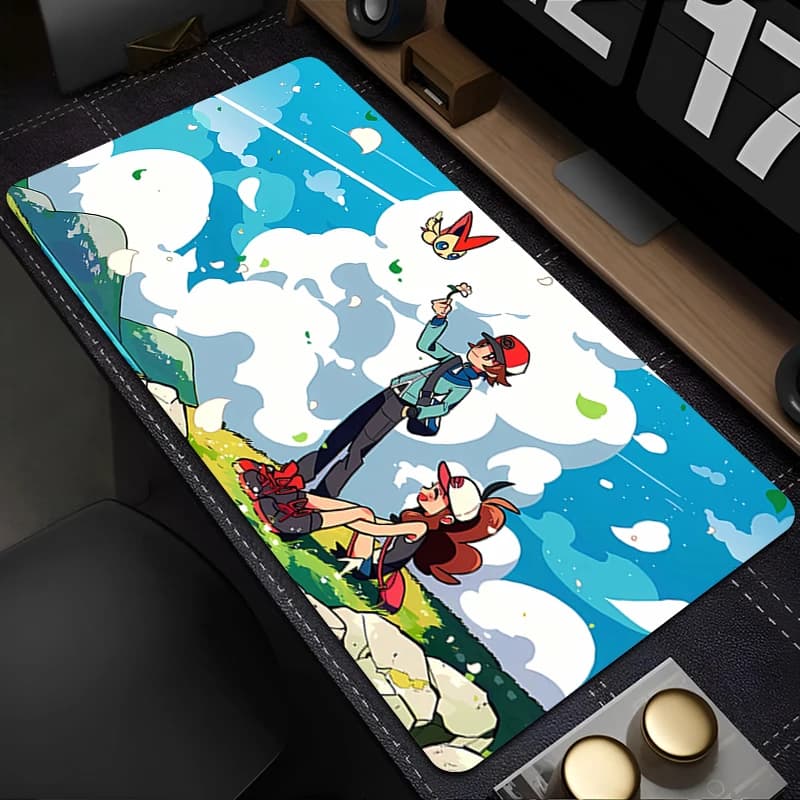 Mouse Mat Pokemon 90x40cm Gaming Large Dywan Gamer Keyboard Mat Extended Desk Mat Table Mat with White Board Computer Mouse Mat