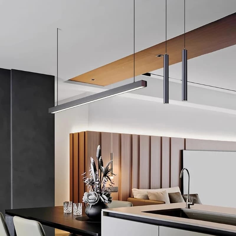 Lampadario moderno da ristorante a LED Lampade a sospensione da cucina semplici Bar Scrivania Lampada da tavolo da pranzo Lampadario da sala da pranzo con isola bar