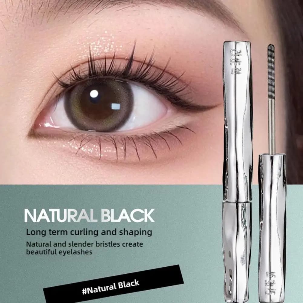 Metal Iron Eyelash Mascara Waterproof Silk Fiber Black Extensions for long curled eyelashes Korean Cosmetic Eye Makeup