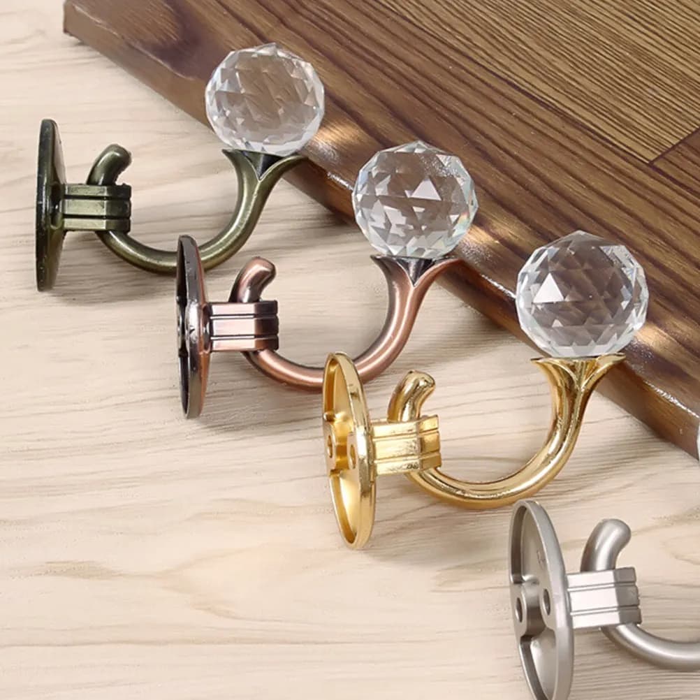 Set di Ganci per Tende in Cristallo, Lega di Alluminio e Acrilico, Resistenti all'Usura, Accessori Decorativi per Casa