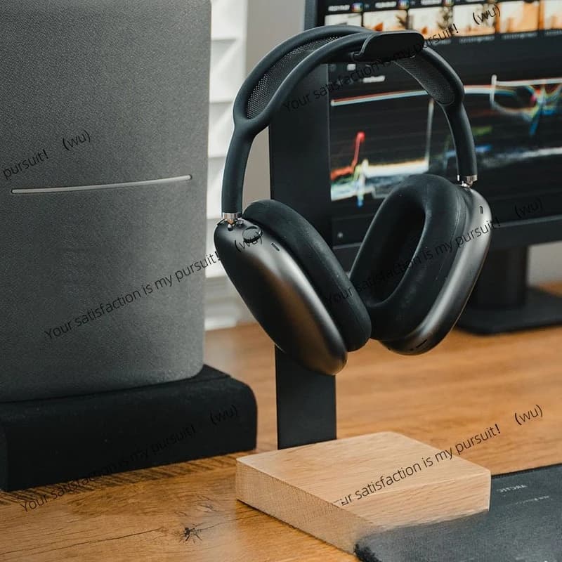 Headphone stand, metal stand, upgraded stable headphone stand, black stand with bottom storage