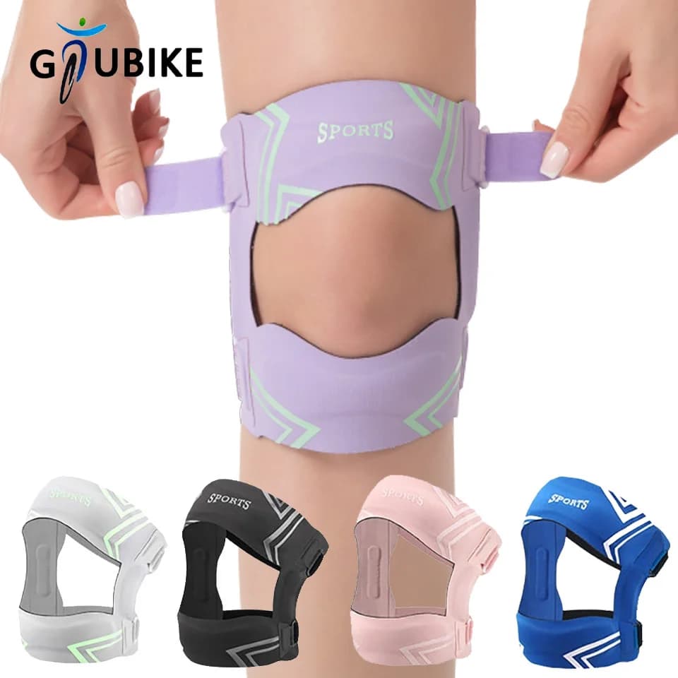 GTUBIKE 1 pezzo di ginocchiera rotulea con stabilizzatori laterali per uomo e donna, cinghia di supporto per tendine rotuliano regolabile per il dolore al ginocchio