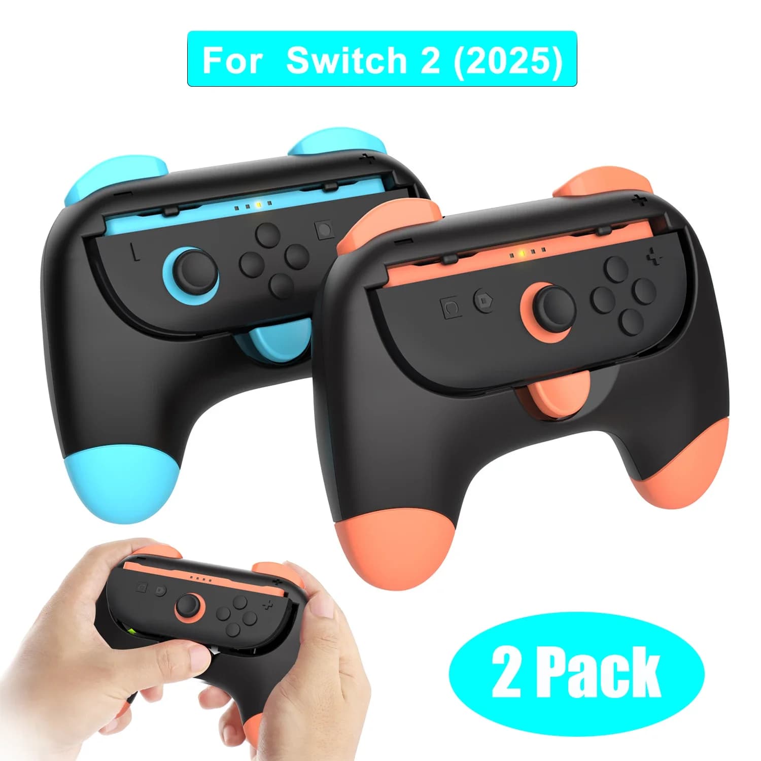 2Pcs Handle Grips Holder for Nintendo Switch 2 Joypad Hand Grip Stand Controller Gamepad Bracket for NS Switch 2 Accessories
