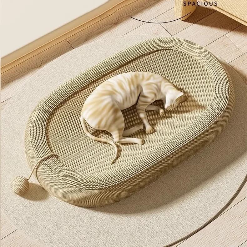 Tiragraffi in Legno per Gatti, Grande Letto per Animali Domestici, Resistente all'Usura, Giocattoli e Accessori per Animali