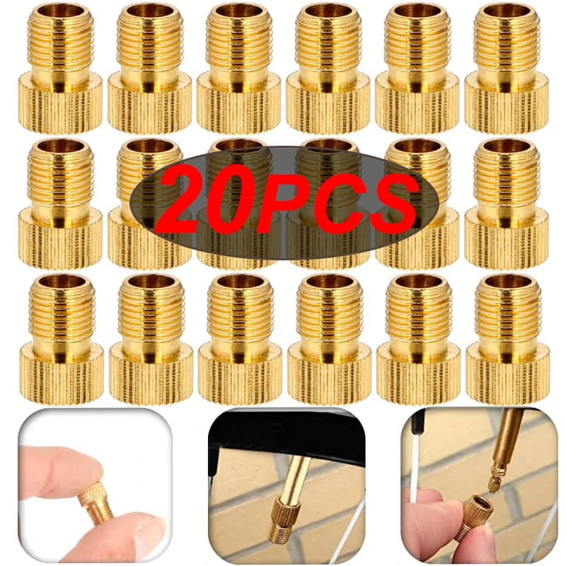 20/1pcs Adattatore della pompa della valvola della bicicletta Convertitore della valvola della bici Presta a Schrader Converti l'ugello Adattatore di gonfiaggio Accessori per biciclette