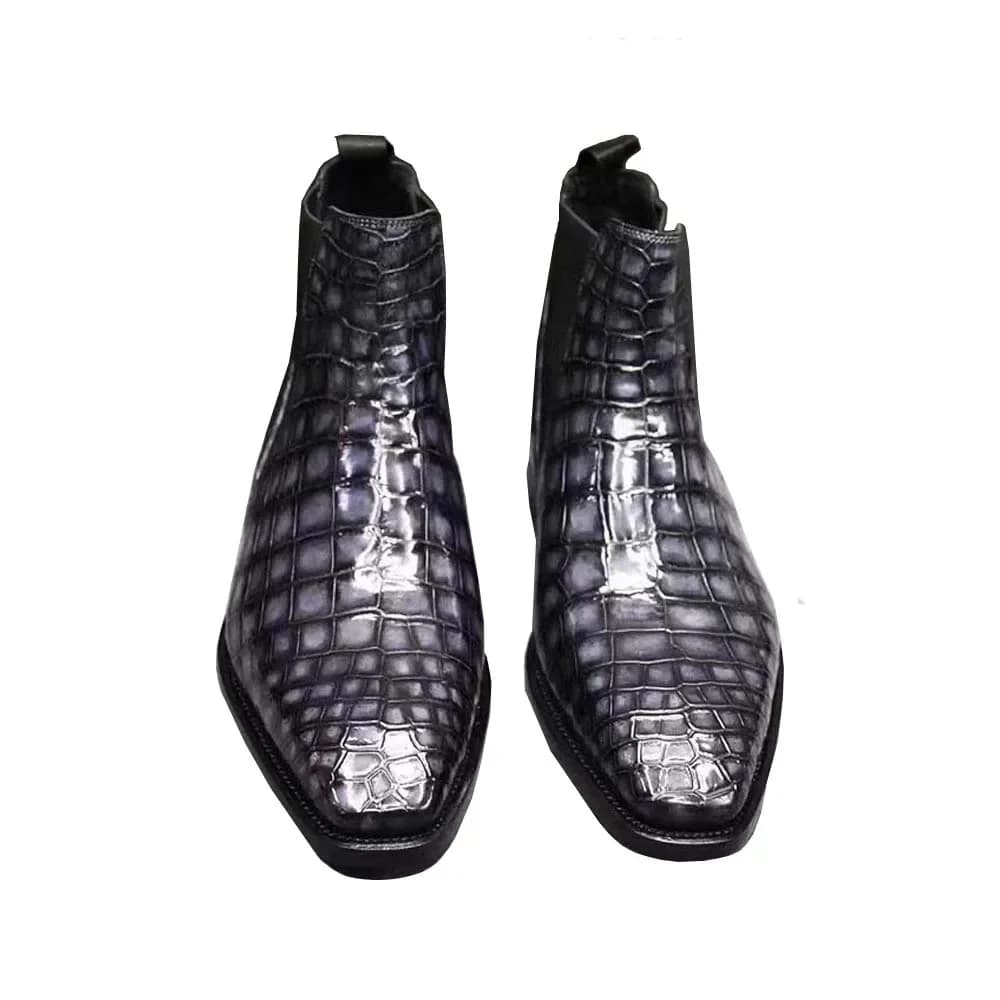 yingshang nuovo arrivo stivali maschili uomini scarpe di coccodrillo pennello colorato scarpe da sposa stivali maschili moda business