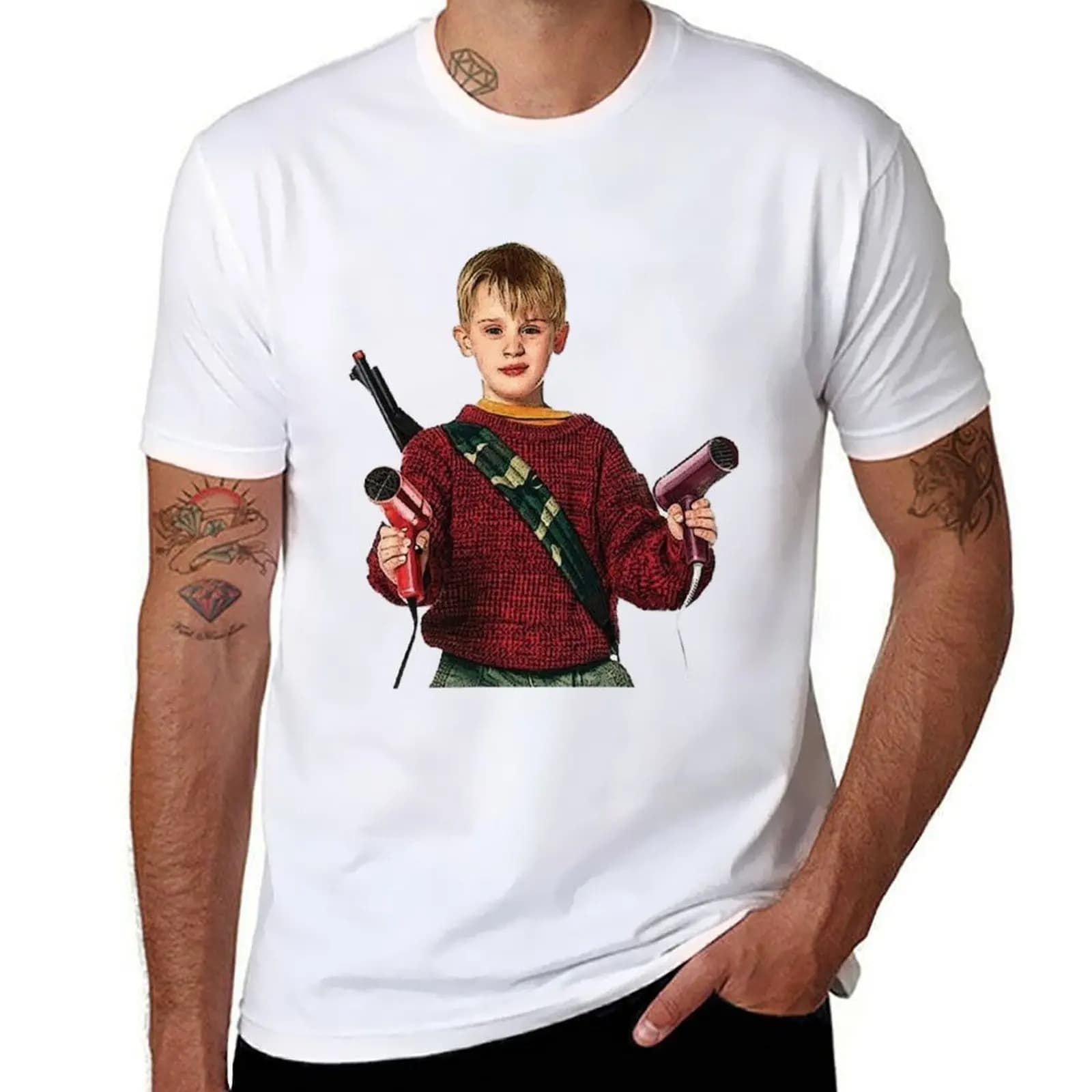 Kevin Holding Asciugacapelli T-shirt magliette da uomo magliette divertenti in cotone per uomo T-shirt vintage grafica