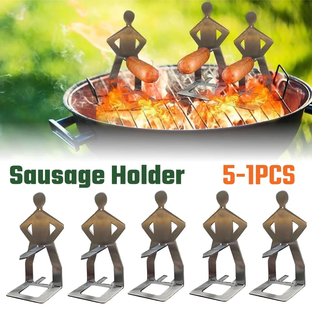 Griglia per Salsicce Divertente in Acciaio Inox per BBQ, Regalo Originale per Feste e Campeggio, Griglia Riutilizzabile per Hot Dog per Barbecue, Campeggio e Gite Primaverili