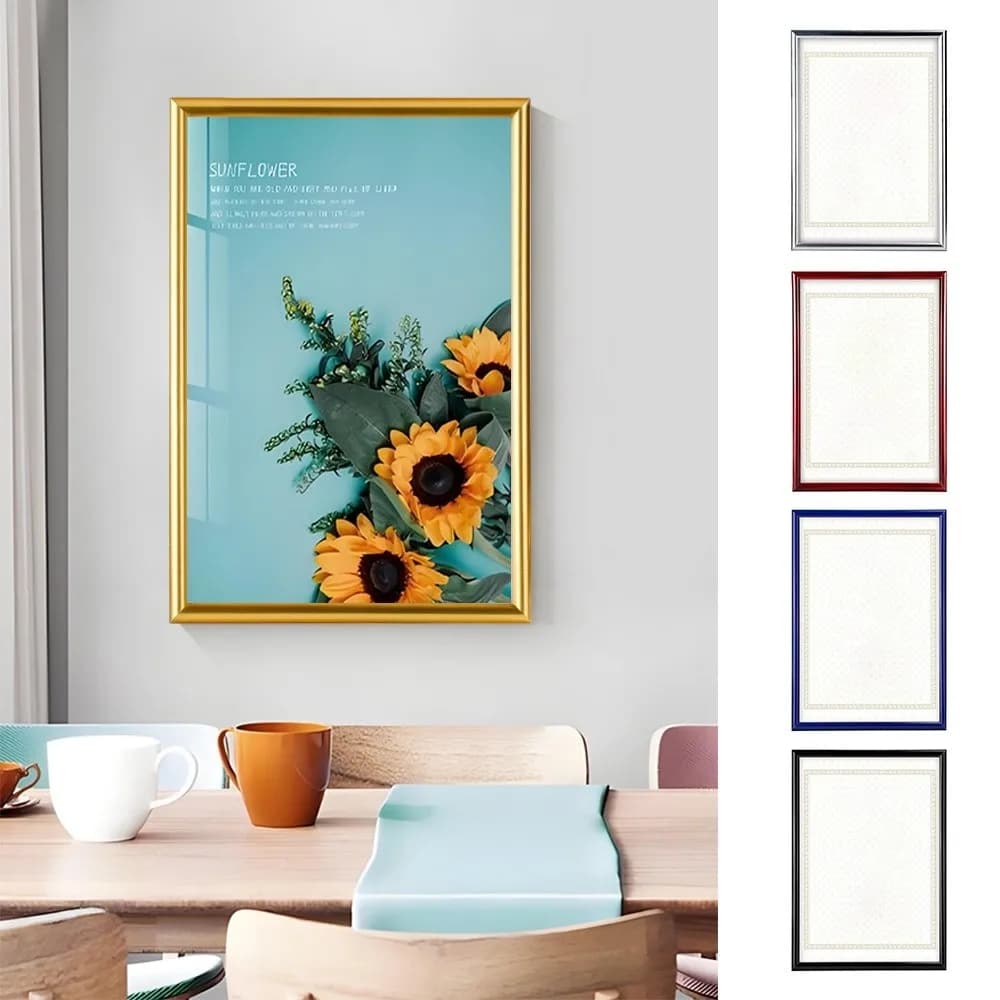 Home Decor A4 Certificate Frame PVC DIY Wall Commercial Photo Picture Frame Document Holder Frame