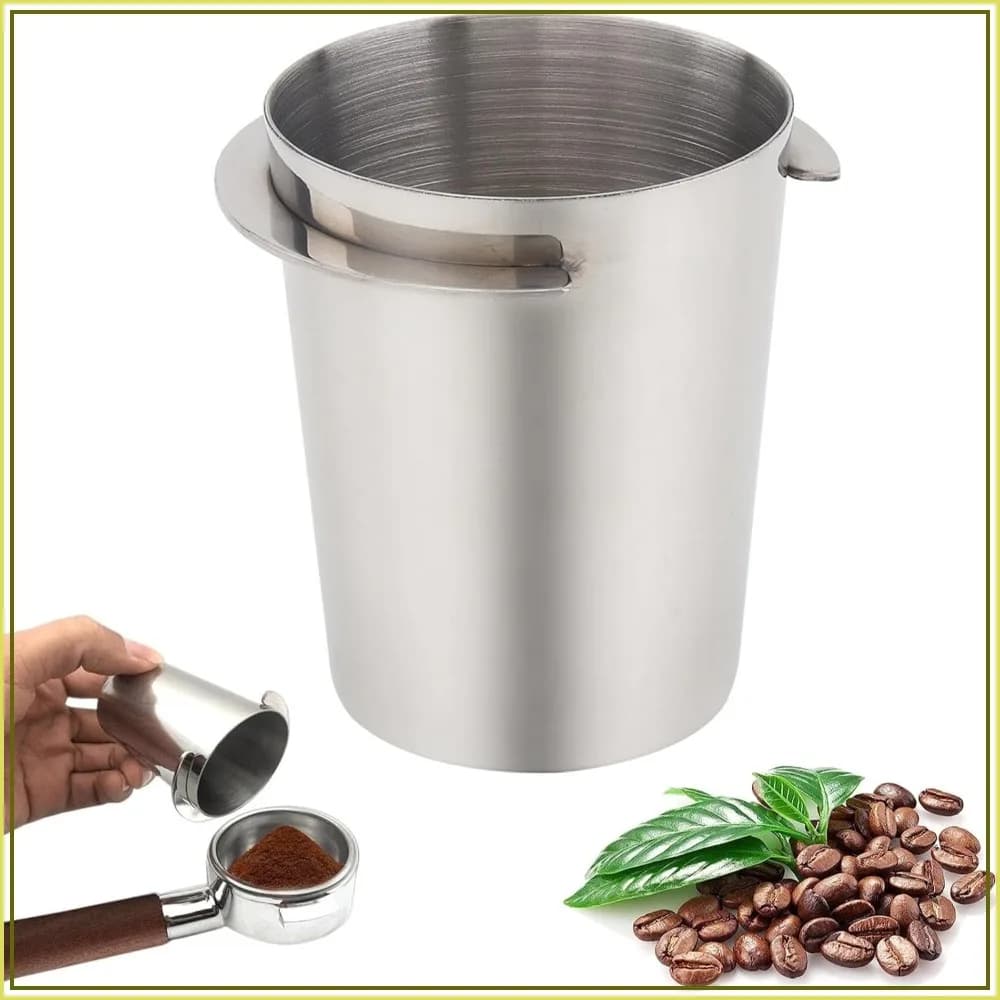 58mm Stainless Steel Coffee Dosing Cup for Espresso Machine, Compatible with 58mm Portafilter