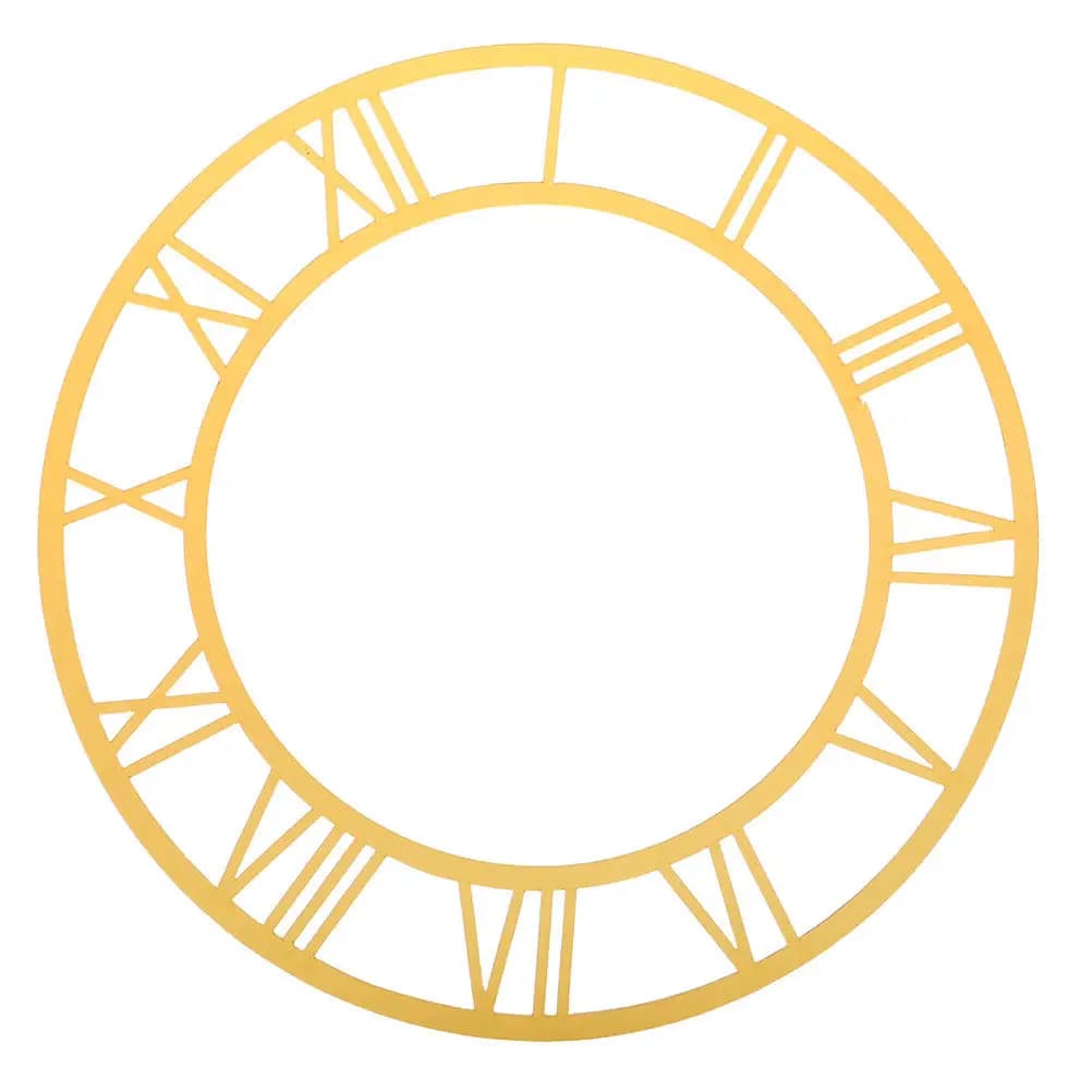 Wall Clock with Roman Numerals, Round Wall with Acrylic Mirror Surface, Contemporary Decoration for Living and Input
