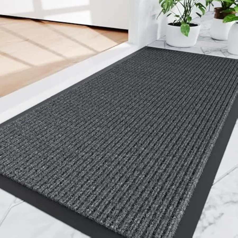 Amyracel Front Door Mat Indoor Outdoor Entrance, 36" x 48" All-Season Waterproof Doormat for Enterway, Heavy Duty Commercial Flo