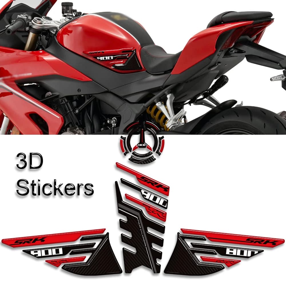 Per QJMotor QJ Motore SRK GSR 800 RR SRK800 Nuova Moto Tappo del Rilievo del Carro Armato Gas Olio Combustibile Kit Ginocchio Adesivi Decalcomanie di Protezione