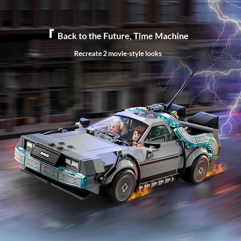 LEGO Mattoncini da Costruzione Serie Super Racing 77256 Macchina del Tempo Ritorno al Futuro Giocattolo Puzzle per Ragazzi e Bambini Regalo