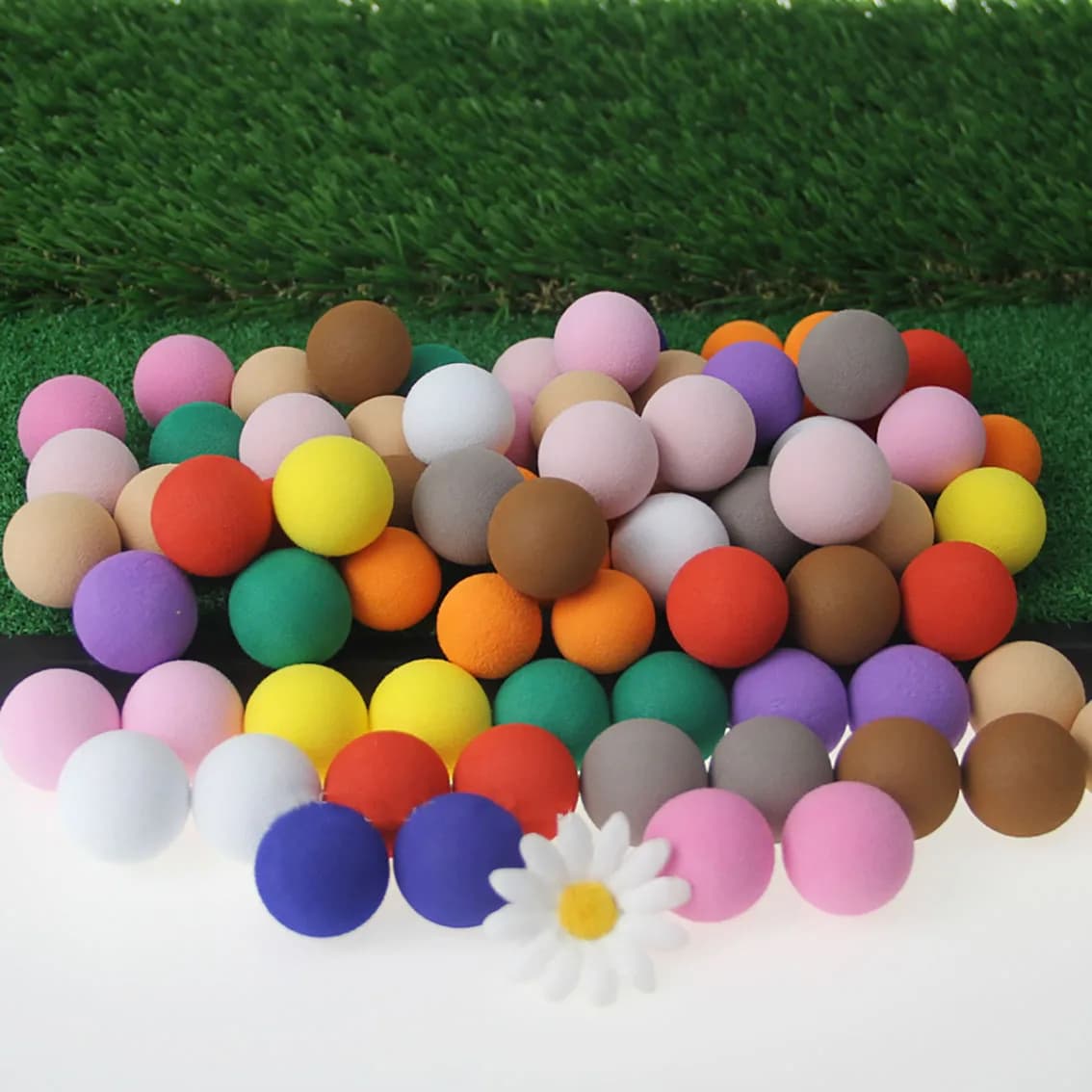 5-100 pz 14 colori diametro 25mm/26mm colorato schiuma EVA morbida spugna palla per fai da te fatto a mano pratica Golf Pet Toy